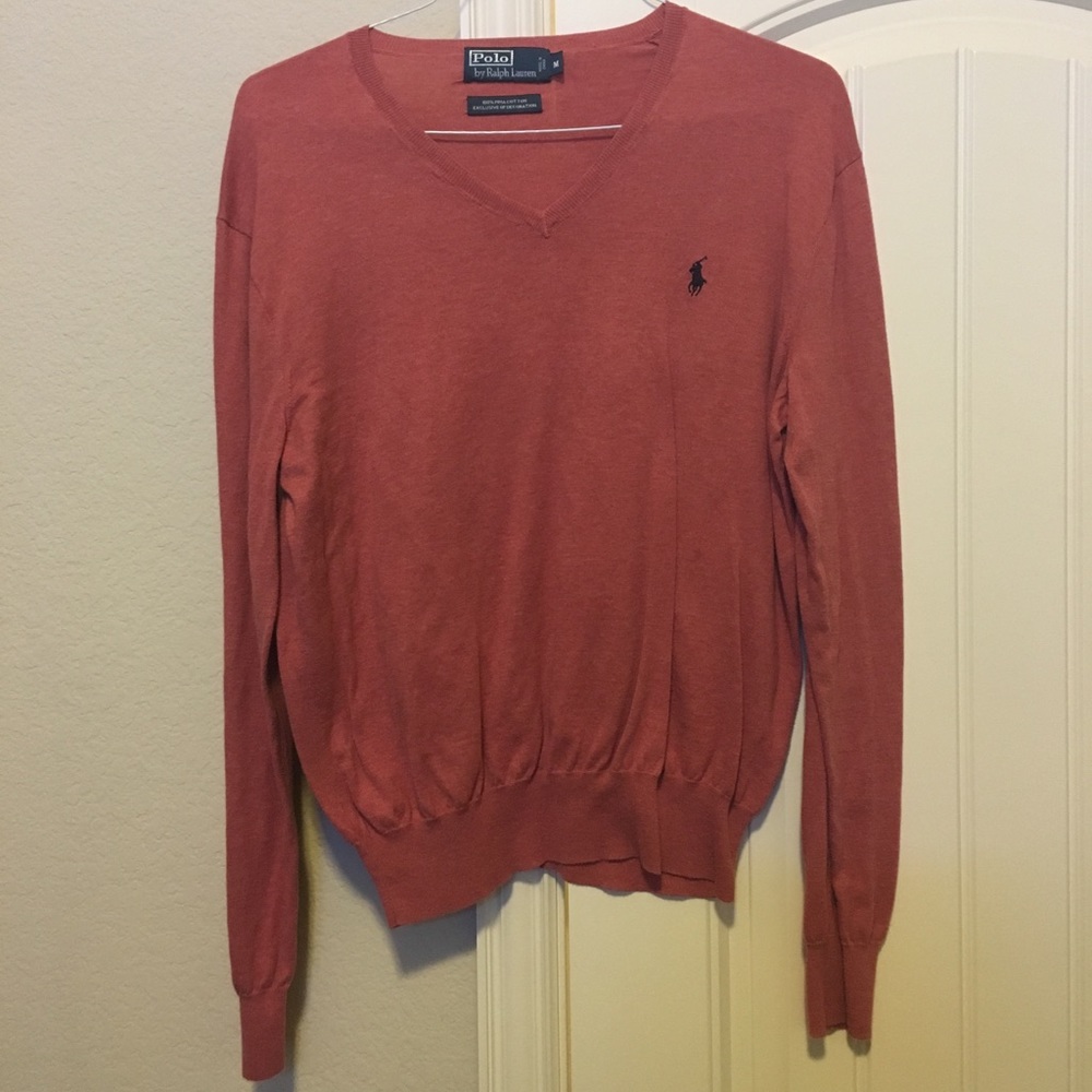 Polo Ralph Lauren Solid Cotton V-Neck Sweater